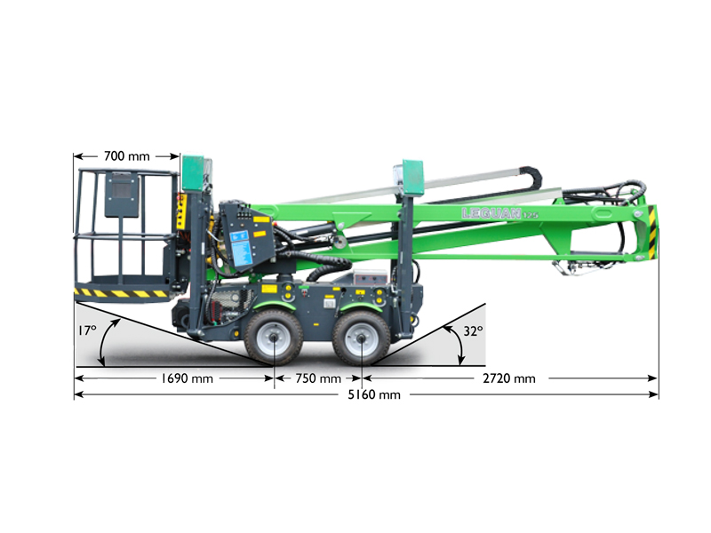LEGUAN 125 | Transportabmessung | Hubarbeitsbühne kaufen West-Österreich